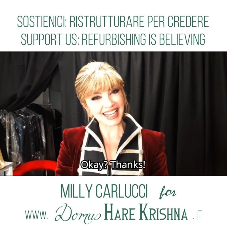 Milly Carlucci #backtodomusharekrishna